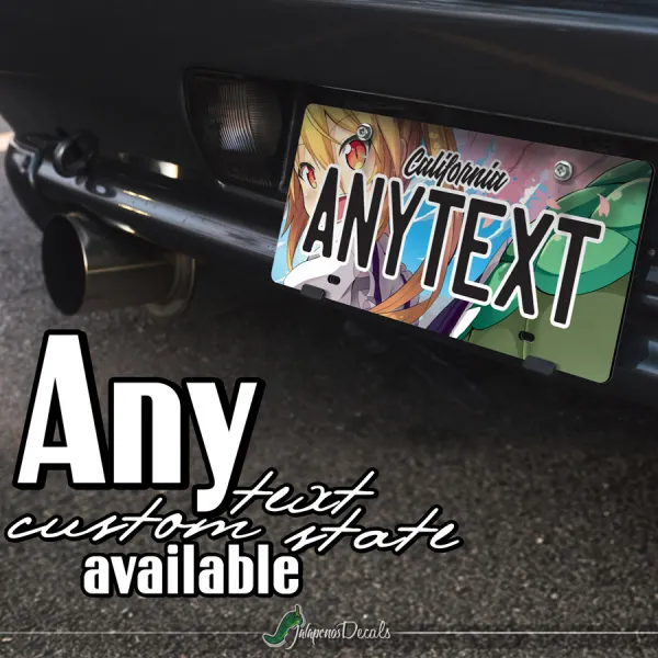 Lucoa Quetzalcoatl Tohru v1 Miss Chaos Horns CUSTOM ANY TEXT STATE Printed Aluminum Composite Car Vanity License Plate>