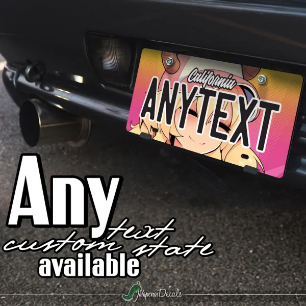 Lucoa Quetzalcoatl Tohru v2 Miss Chaos Horns CUSTOM ANY TEXT STATE Printed Aluminum Composite Car Vanity License Plate>