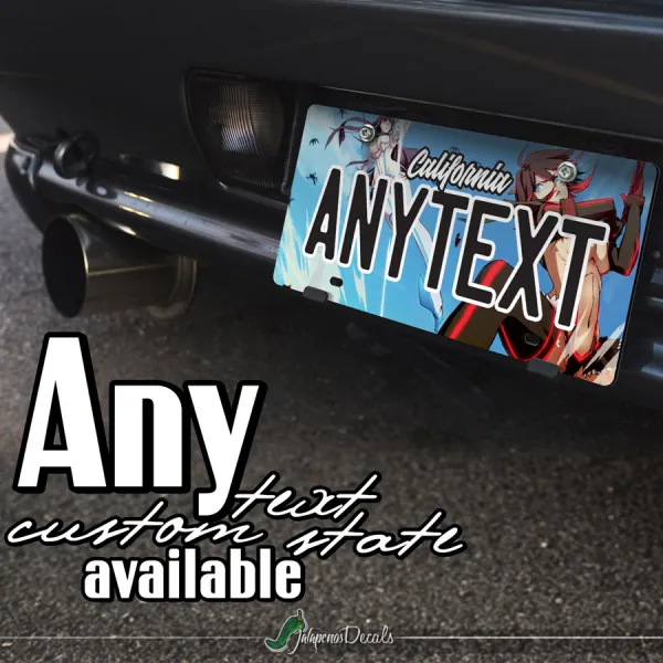 Ryuko Matoi Scissor Blade v1 Senketsu Goku Uniform Hot Boobs Anime Manga CUSTOM ANY TEXT STATE Printed Aluminum Composite Car Vanity License Plate>