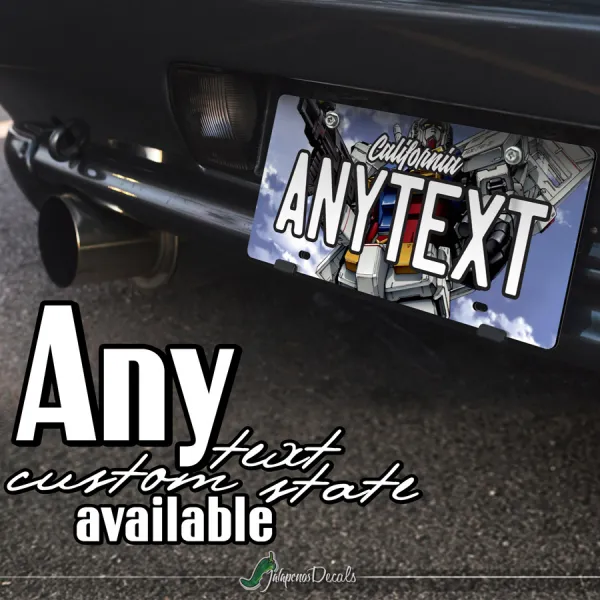 RX-78-2 Amuro Ray ガンダム Earth Federation Forces Anime Manga CUSTOM ANY TEXT STATE Printed Aluminum Composite Car Vanity License Plate>
