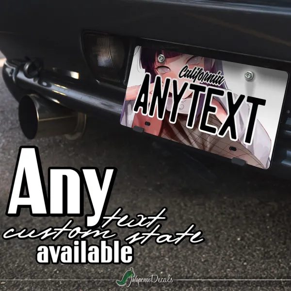 Hinata Uzumaki Kunoichi Konohagakure Hyūga Clan Team 8 Waifu CUSTOM ANY TEXT STATE Printed Aluminum Composite Car Vanity License Plate>