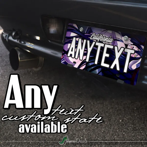 Albedo V2 Great Tomb of Nazarick Ainz Ooal Gown Shalltear CUSTOM ANY TEXT STATE Printed Aluminum Composite Car Vanity License Plate>