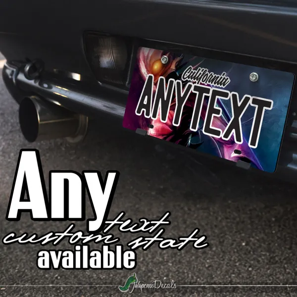 Hoshijiro Shizuka v2 Benisuzume Gauna 490 Crimson Anime Manga CUSTOM ANY TEXT STATE Printed Aluminum Composite Car Vanity License Plate>