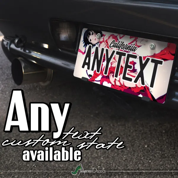 Hoshijiro Shizuka v1 Benisuzume Gauna 490 Crimson Hot Anime Manga CUSTOM ANY TEXT STATE Printed Aluminum Composite Car Vanity License Plate>