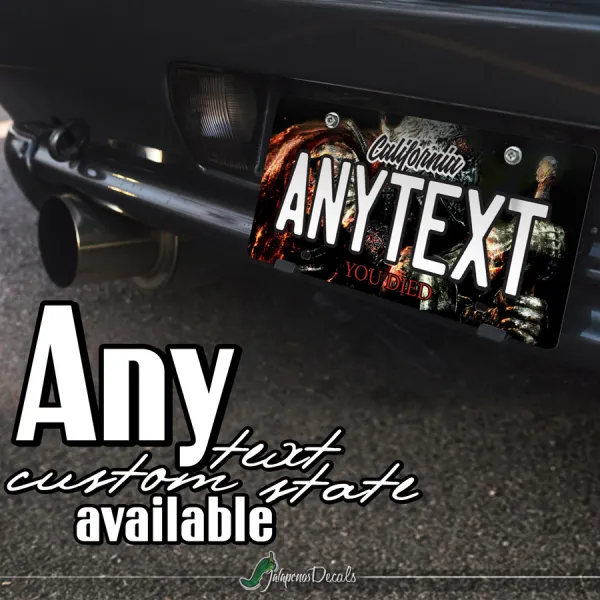 Souls You Died Funny Gwyn Afe of Fire Dark Lord Video Game CUSTOM ANY TEXT STATE Printed Aluminum Composite Car Vanity License Plate>
