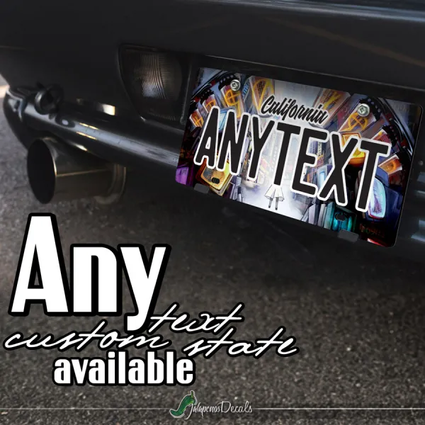 Divergence Meter v2 Mayuri Shiina Kurisu Makise Rintaro Okabe Clock Nixie Tubes Sexy Girl Hot Anime Manga CUSTOM ANY TEXT STATE Printed Aluminum Composite Car Vanity Plate>