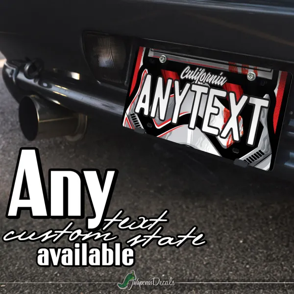 Stormtrooper Helmet Blood Empire First Order Darth CUSTOM ANY TEXT STATE Printed Aluminum Composite Car Vanity License Plate>