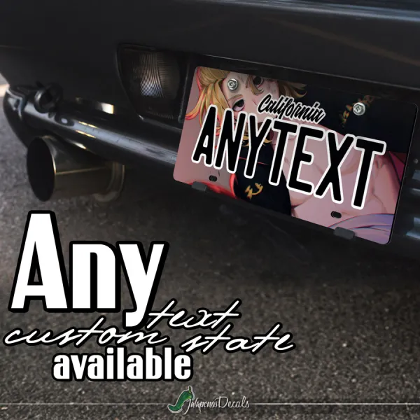 Mikey Manjiro Sano Invincible Toman Tokyo Manji Gang Bonten Kanto CUSTOM ANY TEXT STATE Printed Aluminum Composite Car Vanity License Plate>