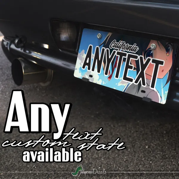 Comet Tiamat v1 Mitsuha Miyamizu Taki Tachibana Souls Stars Night Sky Itomori  Anime Manga CUSTOM ANY TEXT STATE Printed Aluminum Composite Car Vanity License Plate>