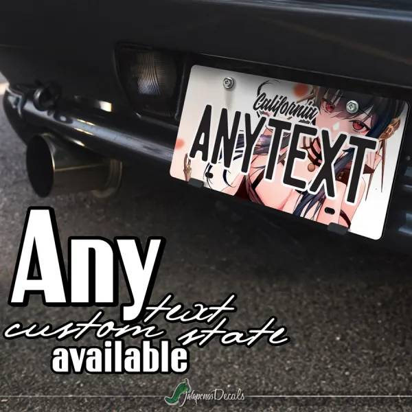 Yor Forger Briar Thorn Princess Garden Assassin Waifu Anime Manga Otaku CUSTOM ANY TEXT STATE Printed Aluminum Composite Car Vanity License Plate>