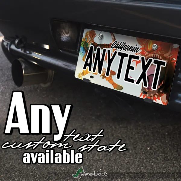 Legend v2 Link Majora's Mask Hyrule Princess Ganon Sword CUSTOM ANY TEXT STATE Printed Aluminum Composite Car Vanity License Plate>