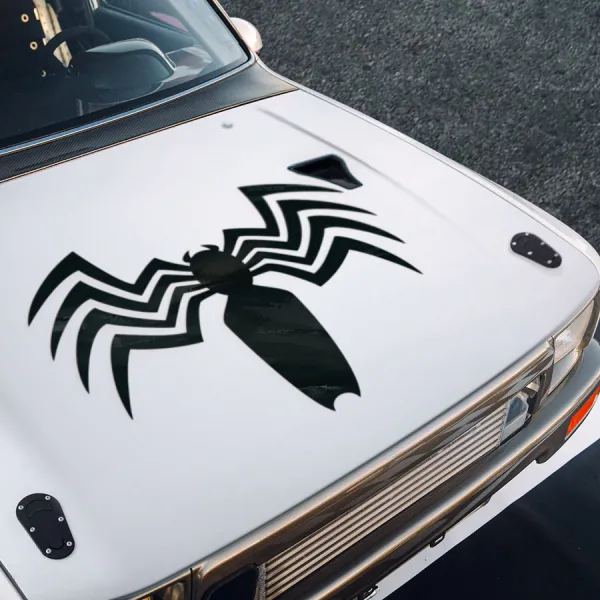 Hood Symbiote v3 Spider Eddie Brock Tongue Klyntar Knull Spawn Riot Toxin Antihero Black Suit Web Oscorp Bugle Parker Car Vinyl Sticker Decal>