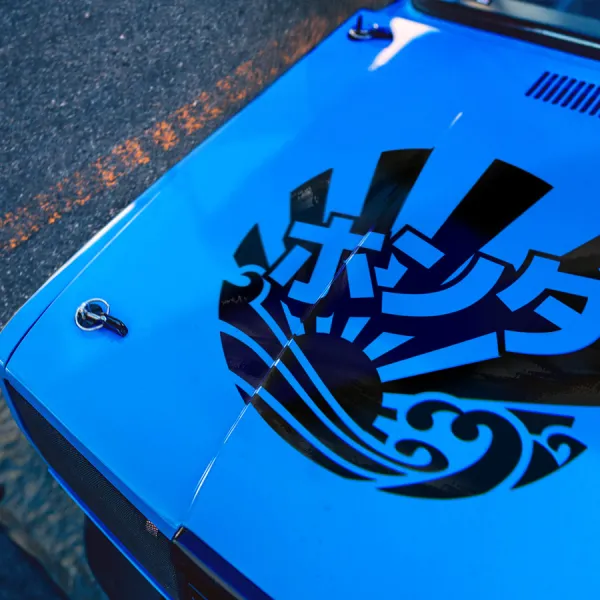 Great Wave ホンダ Hood JDM Hatchback Type R S EK EG Si Rising Sun Sunburst Japan Made Nippon Street Racing Drift Circuit Tuning Car Vinyl Sticker Decal>