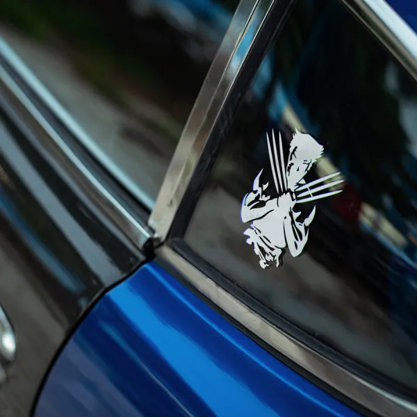 2x Pair Small Logan v2 Adamantium Claws Mutant Weapon X Force Program Blades Berserker Rage Xavier Comic Car Vinyl Sticker Decal>